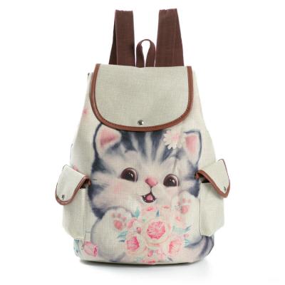 China 3d print LYMECH 3D print backpack canvas bag vintage backpack for girl women for sale