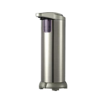 China Touchless Battery Operated Dual Hand Soap Dispenser 250ml Stainless Steel Automatic Soap Dispenser With Infrared Motion Sensor Waterproof Base for sale