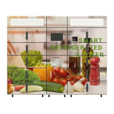 China 2022 Single-temperature contactless commercial supermarket refrigerated parcel locker refrigeration equipment for food for sale