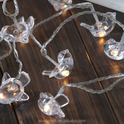 China Home 16L Decorating Battery Operated Plastic Pigeon Chian Bird Light LED Decorative String Light for sale