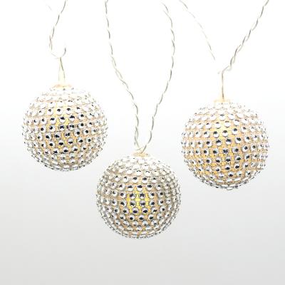 China 10L 5cm String Decorative Light Chian Jewelry Ball Battery Operated For Christmas Decor for sale