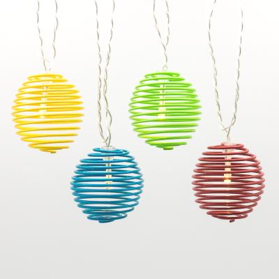 China 16L light metal spring colorful ball of battery operated light chian decorative string for home decor for sale