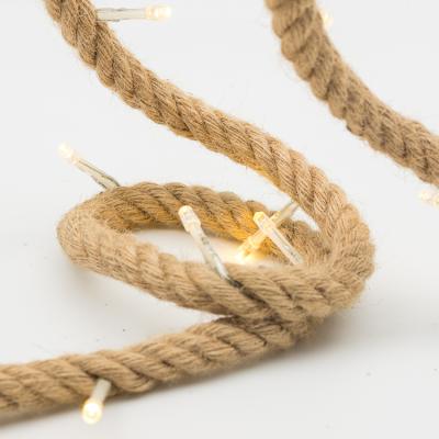 China Precision Product 10L Jute Rope LED Chian Fancy Light Chain For Home Decor for sale