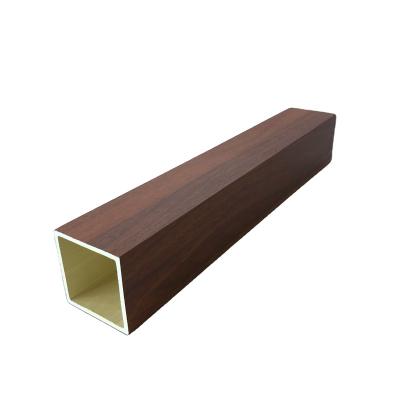 China Modern WPC Timber Tubes Wood Plastic Composite Hollow Square Tubes for sale