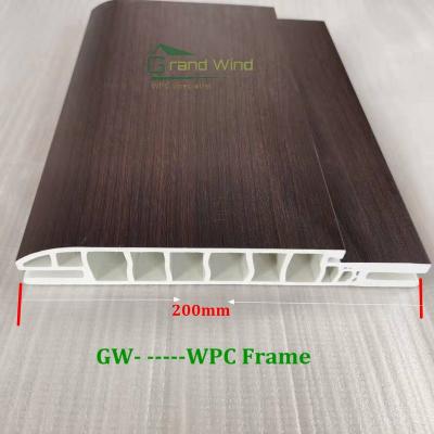 China Minimalist WPC Doors Brown Color With Frame For Saudi Arabia for sale