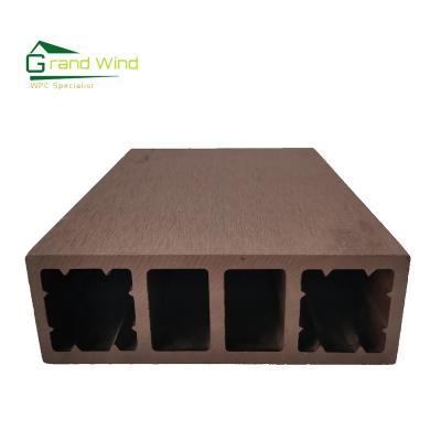 China Easily Assembled Outdoor Waterproof WPC Post Garden Fence Rail WPC Composite Wood Plastic Square Column for sale