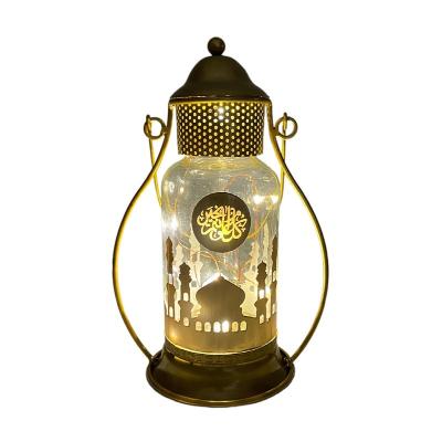 China Ramadan Decorations Pattern Moon Star Muslims Ramadan Decoration Lanterns Wooden Luminous Led Night Wind Lamp Lights Home EID Decoration Lighting for sale