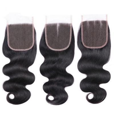 China Wholesale Deep Wave 10 12 14 16 Inch Natural Transparent Human Hair 4*4 Color Body Wave 4x4 Lace Closure for sale