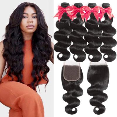 China Straight Lace Front Closure No Tangle Deep Cut Hair 4*4 Factory Price Wave Closure Body Wave Lace Front Closure for sale