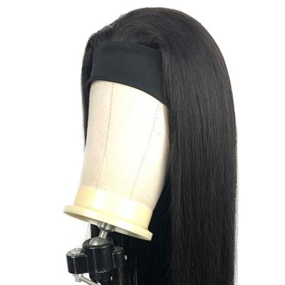 China Afro Straight Hair VP Wholesale Cuticle Aligned Virgin Hair Headband Wig No Lace Up Head Band Wigs Headband Wigs For Black Women for sale