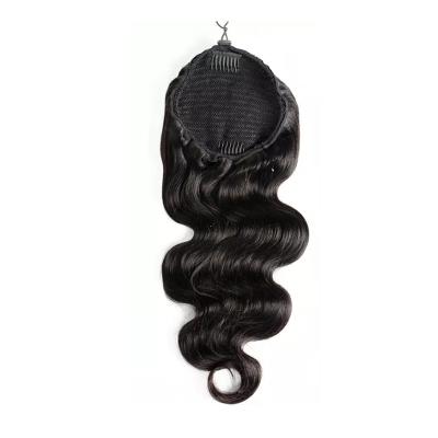 China Fashion Factory Hair Drawstring Ponytail Color Body Wave Hair 100% Natural Ponytails for sale