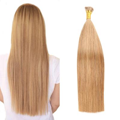 China Wholesale Price Straight Hair Extension 22 Inch I Tip Hair Silky Smooth Soft Silky Blonde for sale