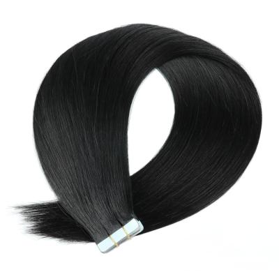 China Wholesale Raw #1 PU Skin Hair Extension Tape Double Dyed Raw Hair Can Be Dyed In 100% Human for sale