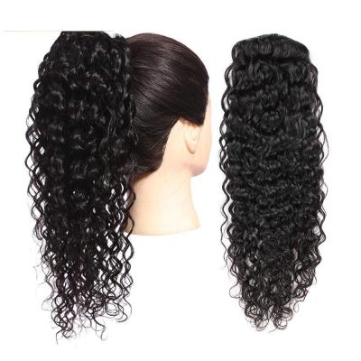 China Fashion New Arrival Brazilian Straight Hair Yaki Kinky Curly Deep Wave Ponytail Ponytail With Clips In For Black Women for sale