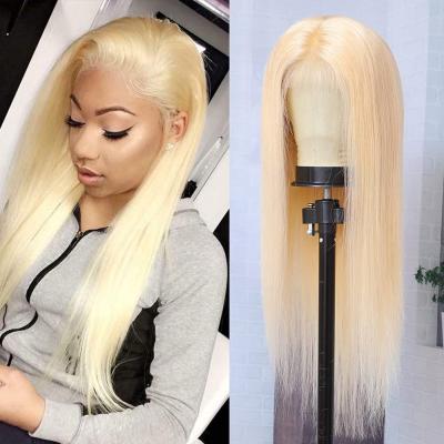 China Wholesale 613 Silky Straight Middle Part Lace Wig Virgin Silky Straight Raw Cuticle Aligned Hair Wig Wave Part Lace Wig for sale