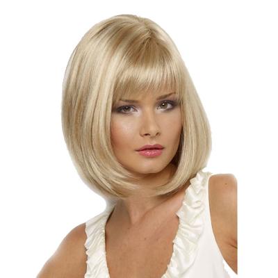 China Wholesale Fashion Color Synthetic Cheap Women's Hair Short Synthetic Wigs Daily Style Lead Blonde for sale