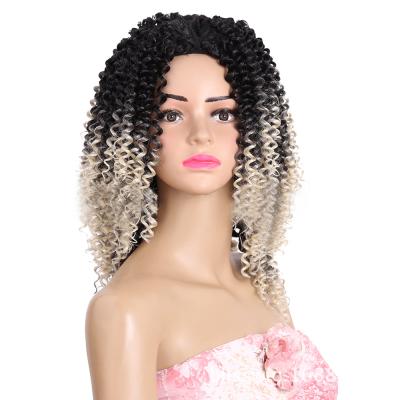 China Jerry Curl Wholesale Wig Manufacturer Jerry Curl 14Inches Synthetic Water Wave Hair Extensions Crochet Hair For Women for sale