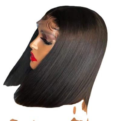 China New Factory Style Women's Hair Wigs Factory Style Women's Synthetic Short Black Bob Lace Front Wigs Long Straight Hair for sale