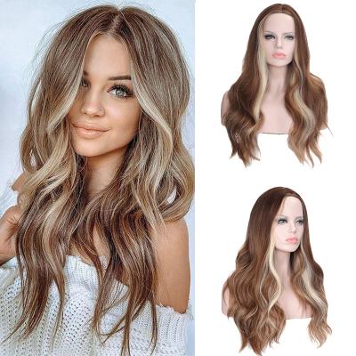 China Foreign Trade Wholesale Bestselling Wigs Fashion Wigs Long Body Wave Hair With Ombre Hair Color For Woman Daily Life for sale