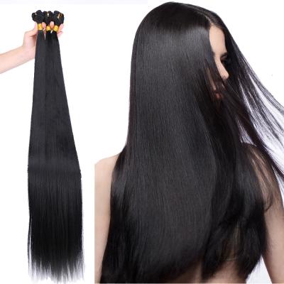 China Wholesale Fashion Wig Piece Fashion Synthetic Fiber Extra Long Hair Bundles With A Variety Of Sizes for sale