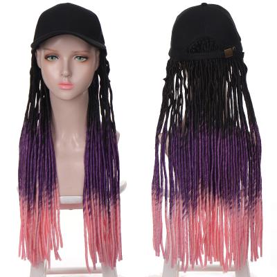 China Wholesale Cheap Braided Wigs Ombre Wig Cap Synthetic Hair Extensions Ombre Twist Hair Extensions Braids Wig Cap Braided Wigs for sale