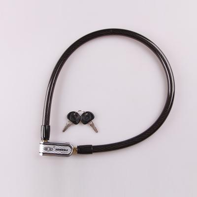 China Easy to install and high quality anti-theft durable mountain cross-country bicycle cable lock long for sale