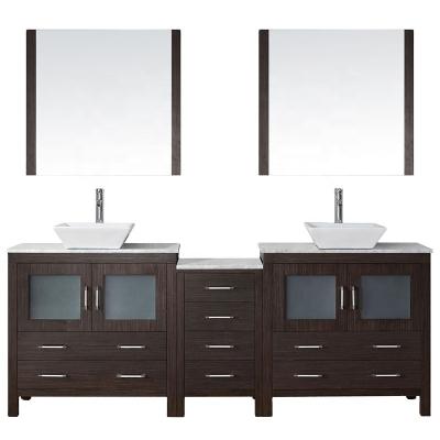 China Modern Modern Style Bathroom Side Cabinets Floating Top Marble Bathroom With Drawers for sale