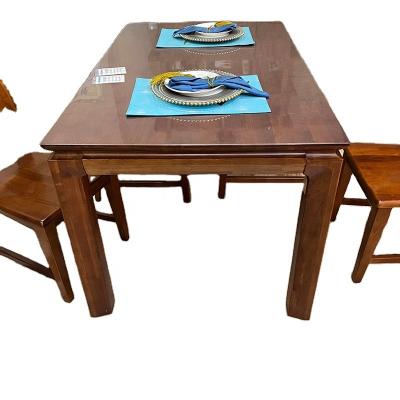 China 2023 Modern Customize Classic Wood Dining Chair Rectangle Tables And Set 4/6 Seat for sale