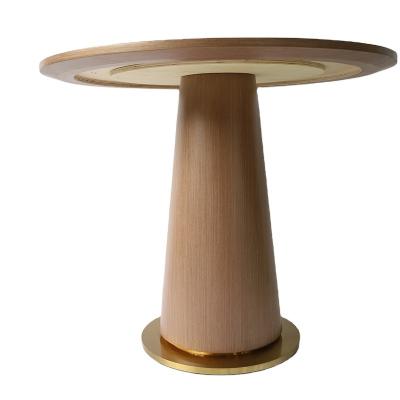 China Modern modern leisure round small table and chair combination wooden coffee table for sale