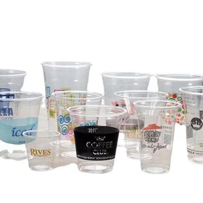 China Eco-Friendly New Disposable PET drinking bubble tea cups clear milk tea plastic cup smoothie plastic cup for sale