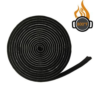 China Dustproof High Temperature Resistance BBQ Door Egg Grill Smoker Gasket Black Strip for sale