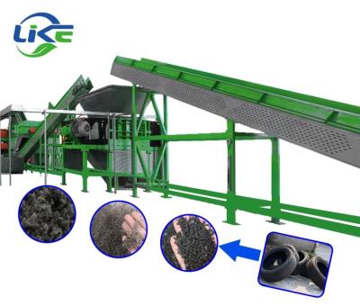 China TDF Fuel Shredding Line Rubber Blocks Tire Shredder Machine Price for sale