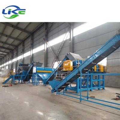 China Factory Used Tire Shredding System Waste Tire Recycling Machine For Rubber Chips Cordless for sale