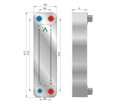 China Hotels supplier price fhc095 cb76 ac120eq oil cooled aluminum plate coaxial heat exchanger for sale