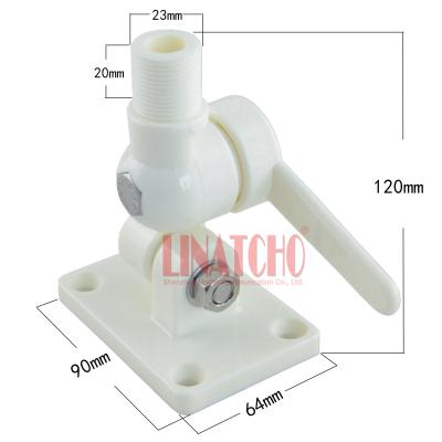 China Marine Yacht Cruise VHF Radio Antenna Ratchet Mount Stainless White Nylon / Boat Nylon Deck for sale