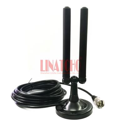 China NEW ABS UHF VHF Car Magnetic Bass Car Antenna Dual Band Two Way Radio Goat Horn for sale