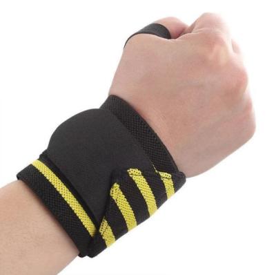 China Good quality four way elastic wrist wraps weightlifting straps with custom logo for sale