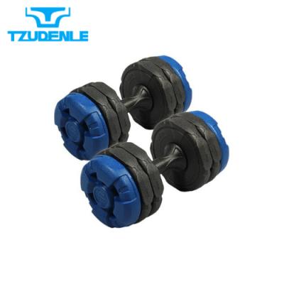 China TAIWAN FACTORY Universal 10 Kg X Type Plastic Adjustable Dumbbell New PE 2 Sets for sale