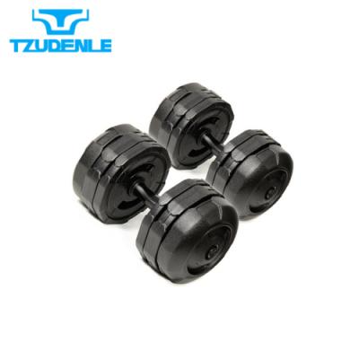 China TAIWAN FACTORY 15 KG X Universal 2 PE Plastic Adjustable Dumbbell Sets for sale