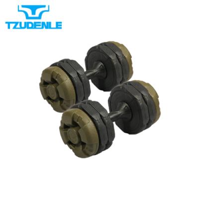 China Universal FACTORY SUPPLY 10 Kg PE 2 X Type Adjustable Plastic Gym Dumbbell New for sale