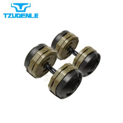 China Universal FACTORY SUPPLY 15 Kg X 2 Adjustable PE Plastic Gym Dumbbell for sale