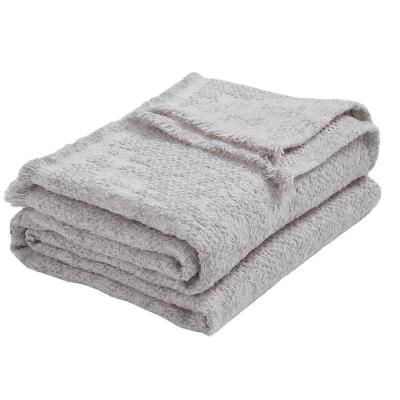 China OEM Certificate Plain Factory Supply Plain Cashmere Wool Fleece Throw Pure Wool Turkish Blanket For Winter for sale