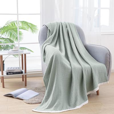 China Factory Direct Supply Anti-Static And Super Soft 100% Absorbent Sherpa Cotton Blanket For Luxury Comfort for sale