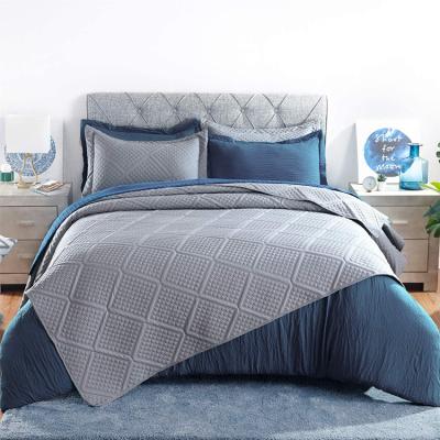 China 2021 Chinese Home Factory Ultrasonic Microfiber Comforter Set Bedspread for sale