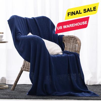 China US Clearance Throw Blanket Single Ship For Couch Sofa And Bed Lightweight Soft Knit Blanket for sale