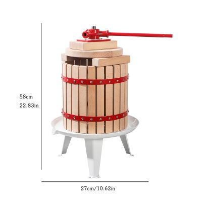 China Farms Fruit Wine Press Hand Press Crushing Juice Basket Solid Wood Heavy Duty Cider Making Juicer for sale