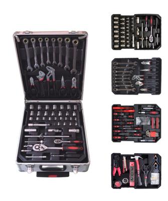 China Industrial Aluminum Tool Kit Suitcase Portable Hardware Combination Mechanic Use 187pcs Tool Kit for Auto Repair and Maintenance for sale