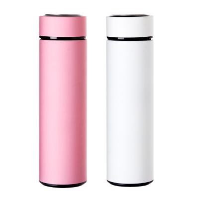 China Viable Latest 500ml Led Temperature Display Kettle Stainless Steel Vacuum Smart Water Bottle 304 Tumbler With Temperature Display for sale