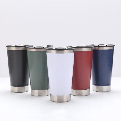 China Durable Custom Double Wall Vacuum Stainless Steel Travel Sports Tumbler Beer Mug Coffee Cup Lid With Bottle Opener for sale