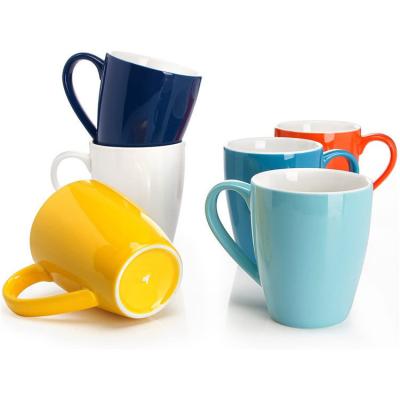 China Amazon 2022 Viable Sells Reusable Colorful Ceramic Coffee Mugs With Handles Wholesale Customized Logo Mugs for sale